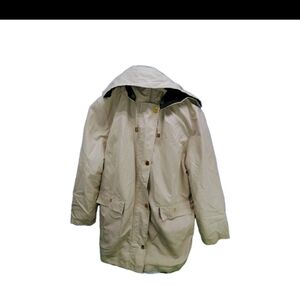 Women's Cream Hooded Jacket